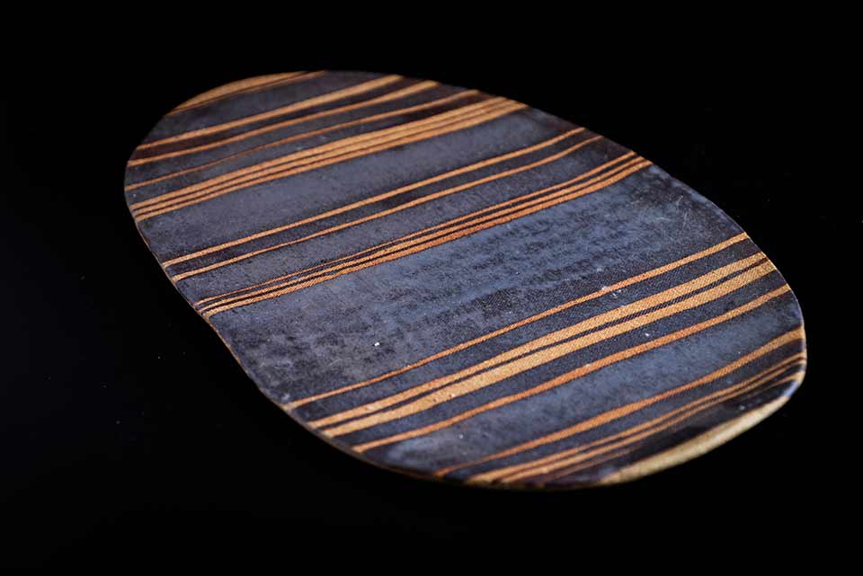 作品「ストライプ stripes oval plate」の写真