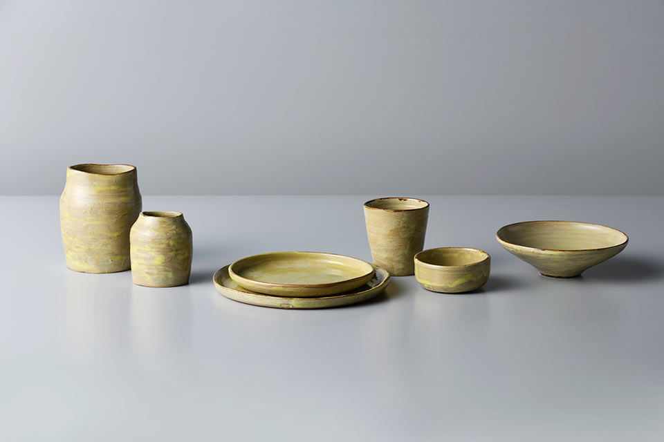 作品「黄色の器 yellow dishes」の写真